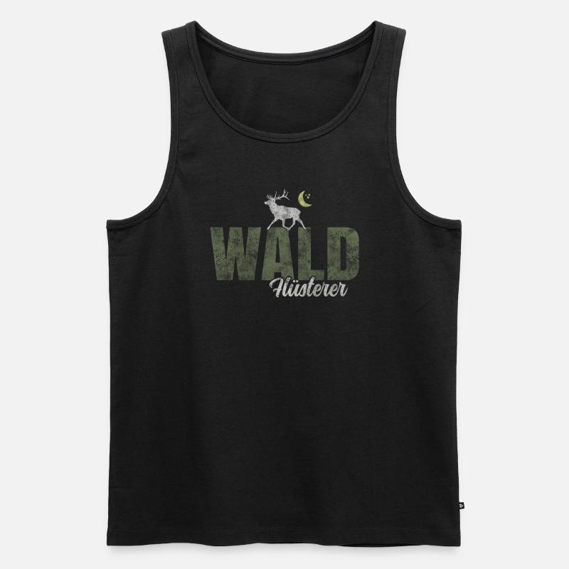 Wald Flüsterer - Männer Premium Bio Tank Top - Schwarz