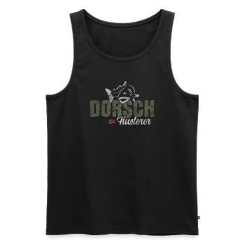 Dorsch Angeln Norwegen - Männer Premium Bio Tank Top - Schwarz - Vorne - AI Model Male 178 light (178cm)