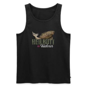 Norwegen Heilbutt Angeln - Männer Premium Bio Tank Top - Schwarz - Vorne - Michal (187cm)