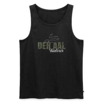 Der Aal Flüsterer - Männer Premium Bio Tank Top - Schwarz - Vorne - Michal (187cm)