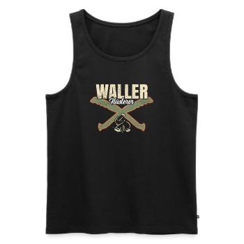 Waller Flüsterer - Männer Premium Bio Tank Top - Schwarz - Vorne - AI Model Male 178 light (178cm)