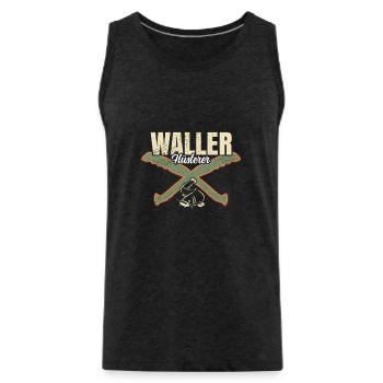 Waller Flüsterer - Männer Premium Bio Tank Top - Anthrazit - Vorne - Alexander (188cm)