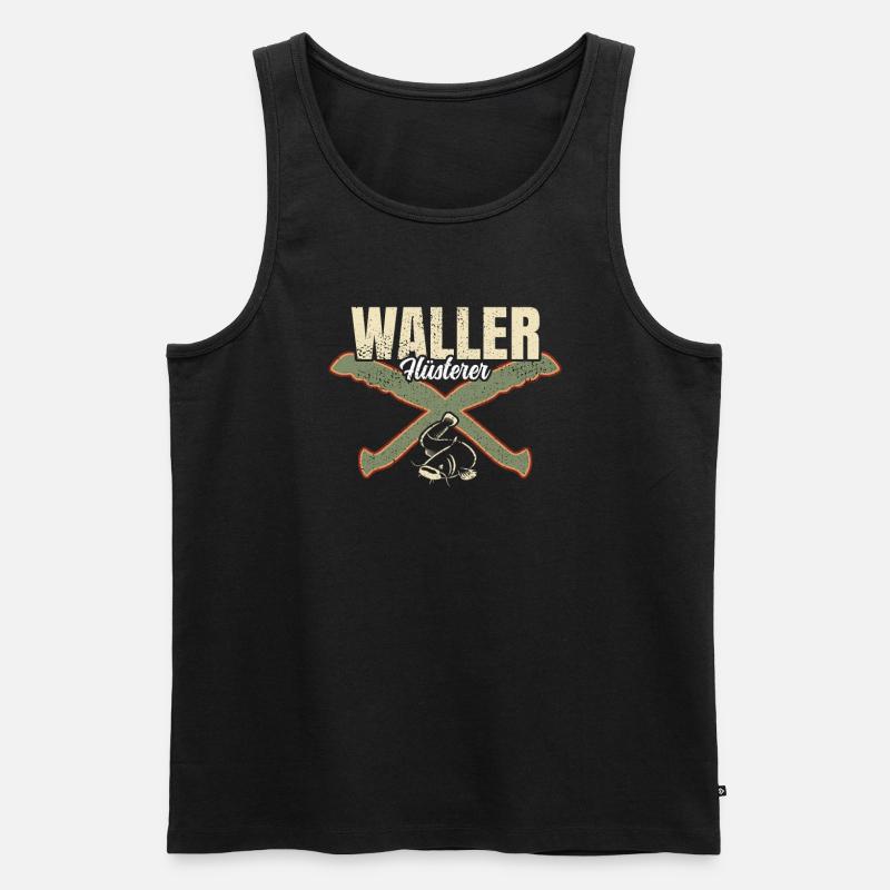 Waller Flüsterer - Männer Premium Bio Tank Top - Schwarz