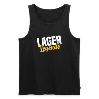Lager Legende - Männer Premium Bio Tank Top - Schwarz - Vorne - Michal (187cm)