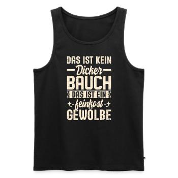 Das ist kein dicker Bauch – Feinkostgewölbe Shirt - Männer Premium Bio Tank Top - Schwarz - Vorne - Michal (187cm)
