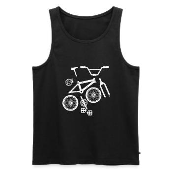 Fixie Fahrrad Handwerker Design - Männer Premium Bio Tank Top - Schwarz - Vorne - AI Model Male 178 light (178cm)