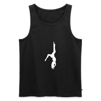 Pole dance dance dancer dancer silhouette - Men's Premium Organic Tank Top - black - Front - AI Model Male 178 light (178cm)