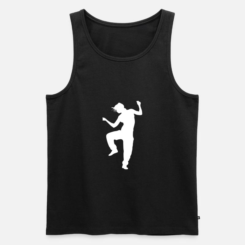Dance dancer dancer silhouette - Men's Premium Organic Tank Top - black