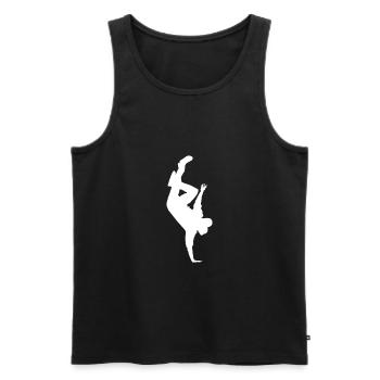 Break dancer dance dancer dancer silhouette - Men's Premium Organic Tank Top - black - Front - AI Model Male 178 light (178cm)