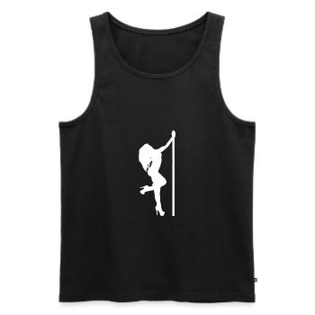 Pole dance dance dancer dancer silhouette - Men's Premium Organic Tank Top - black - Front - AI Model Male 178 light (178cm)
