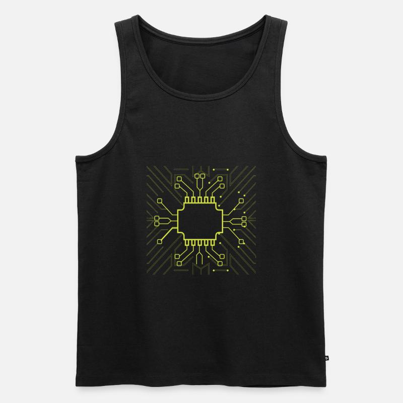 Computer Scientist Admin Hardware CPU - Men's Premium Organic Tank Top - black