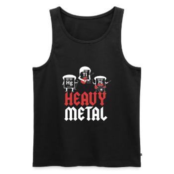 Schwermetalle Chemie Humor Musik - Männer Premium Bio Tank Top - Schwarz - Vorne - AI Model Male 178 light (178cm)