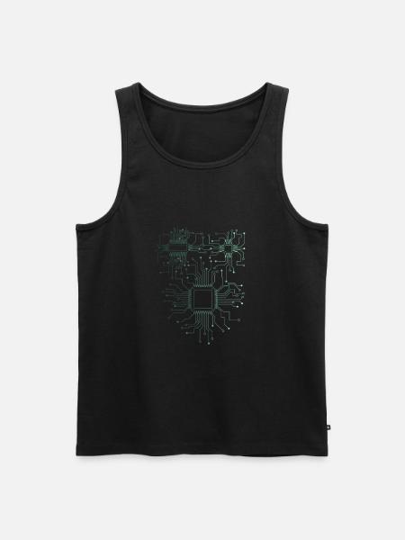 Computer Scientist Admin Hardware CPU - Men's Premium Organic Tank Top - black