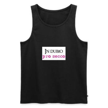 In dubio Pro Secco Lustig Anwalt Staatsexamen Jura - Männer Premium Bio Tank Top - Schwarz - Vorne - AI Model Male 178 light (178cm)