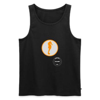 Seepferdchen Abzeichen Meeresbewohner Schwimmen - Männer Premium Bio Tank Top - Schwarz - Vorne - AI Model Male 178 light (178cm)