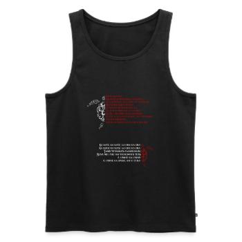 Haka New Zealand rugby Maori kiwi motif - Men's Premium Organic Tank Top - black - Front - AI Model Male 178 light (178cm)