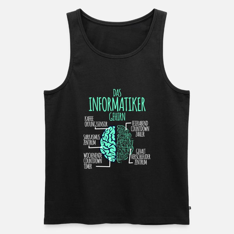 Informatiker Informatik Programmierer Nerd Geek - Männer Premium Bio Tank Top - Schwarz