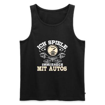 Lustiges Auto Tuning KFZ Mechatroniker Geschenk - Männer Premium Bio Tank Top - Schwarz - Vorne - AI Model Male 178 light (178cm)