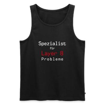 Lustiger Sysadmin IT Abteilung Spruch Geschenk - Männer Premium Bio Tank Top - Schwarz - Vorne - AI Model Male 178 light (178cm)