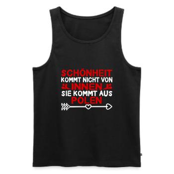 Polska Polin Mama Geschenk Freundin Polen Polnisch - Männer Premium Bio Tank Top - Schwarz - Vorne - Michal (187cm)