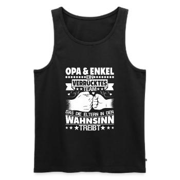 Opa und Enkel Verrücktes Team Vatertag Geschenk - Männer Premium Bio Tank Top - Schwarz - Vorne - Michal (187cm)