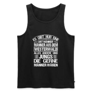 Freund Westerwald Pfalz Geschenk Westerwälder - Männer Premium Bio Tank Top - Schwarz - Vorne - AI Model Male 178 light (178cm)