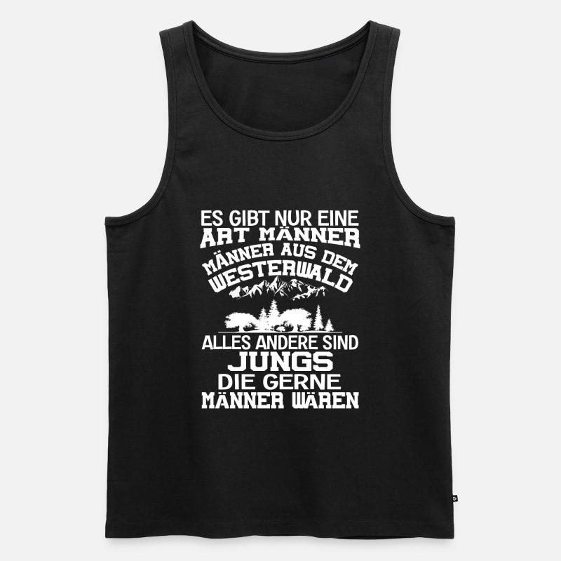 Westerwald - Männer Premium Bio Tank Top - Schwarz