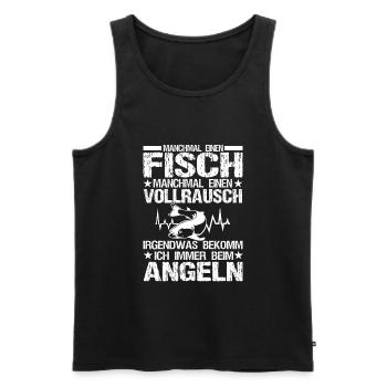 Angelmotiv Lustiger Angelspruch Angelsport - Männer Premium Bio Tank Top - Schwarz - Vorne - Michal (187cm)