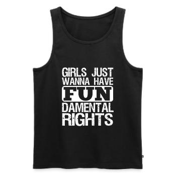 Girls Just Wanna Have Fundamental Rights Feminism - Débardeur bio Premium Homme - noir - Devant - AI Model Male 178 light (178cm)