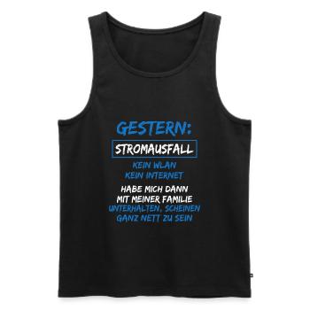 Lustiger Gamer Nerd Spruch Gaming Zocken Geschenk - Männer Premium Bio Tank Top - Schwarz - Vorne - Michal (187cm)