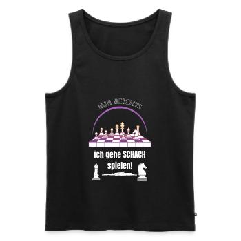 Schach , Hobby, Spaß - Männer Premium Bio Tank Top - Schwarz - Vorne - Michal (187cm)