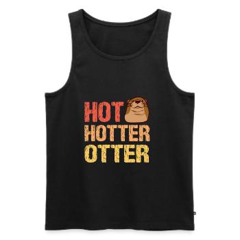 Hot Hotter Otter Ami animal drôle - Débardeur bio Premium Homme - noir - Devant - Michal (187cm)