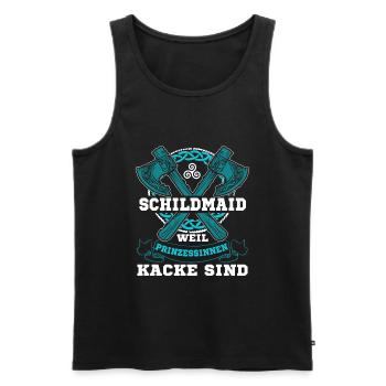 Schildmaid Weil Prinzessinnen kacke sind Geschenk - Männer Premium Bio Tank Top - Schwarz - Vorne - Michal (187cm)