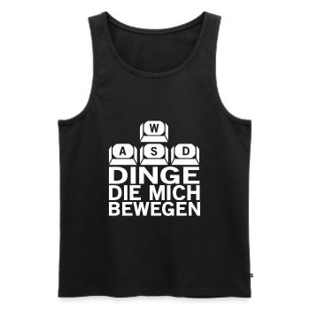 PC Master Race Gaming WASD Keyboard Gaming Slogan - Männer Premium Bio Tank Top - Schwarz - Vorne - Michal (187cm)
