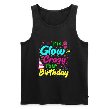 Let's shine crazy, it's my - Men's Premium Organic Tank Top - black - Front - AI Model Male 178 light (178cm)