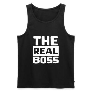 Partner Look Couple Partner Couple Couple Family - Men's Premium Organic Tank Top - black - Front - Michal (187cm)