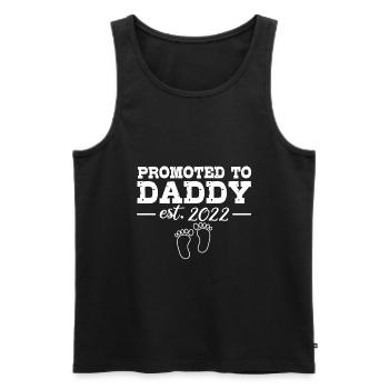 Zum Papa Befördert, Um 2022 Neuer Vater Zu - Männer Premium Bio Tank Top - Schwarz - Vorne - Michal (187cm)