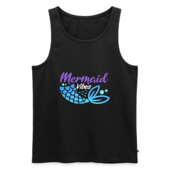 Mermaid Vibes Femmes Mignonnes Filles - Débardeur bio Premium Homme - noir - Devant - Michal (187cm)