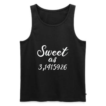 Süß Wie Kuchen 3. 1415926 Funny Math Science Geek - Männer Premium Bio Tank Top - Schwarz - Vorne - Michal (187cm)