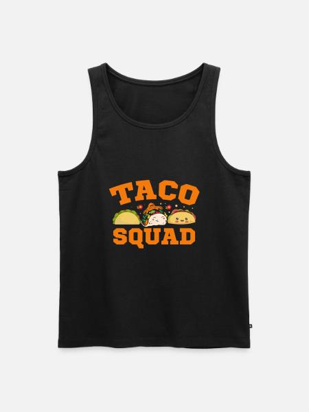 Cute Taco Squad Funny Mexican - Men's Premium Organic Tank Top - black