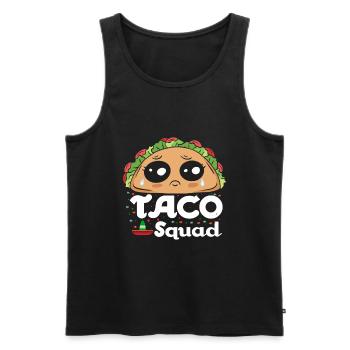 Cute Taco Squad Funny Mexican - Men's Premium Organic Tank Top - black - Front - Michal (187cm)