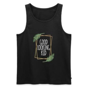 Partner Look Couple Partner Couple Couple Family - Men's Premium Organic Tank Top - black - Front - Michal (187cm)