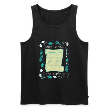 Merry Christmas Christmas Xmas - Men's Premium Organic Tank Top - black - Front - AI Model Male 178 light (178cm)