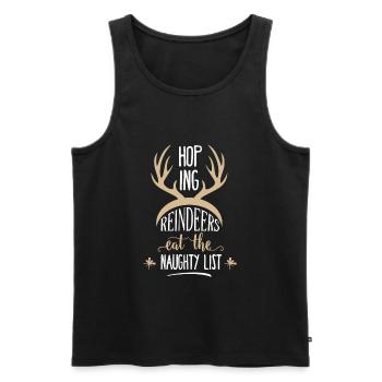 Joyeux Noël Noël Noël - Débardeur bio Premium Homme - noir - Devant - Michal (187cm)