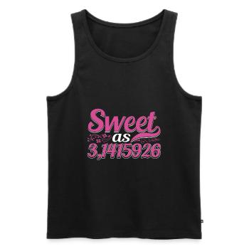 Süß Wie Kuchen pi 3. 1415926 Funny Math Science - Männer Premium Bio Tank Top - Schwarz - Vorne - Michal (187cm)