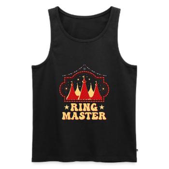 Circus Ringmaster Costume - Men's Premium Organic Tank Top - black - Front - AI Model Male 178 light (178cm)