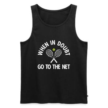 Tennisplatz Spruch Für Tennis - Männer Premium Bio Tank Top - Schwarz - Vorne - Michal (187cm)