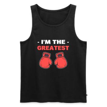 I'm The Greatest Professioneller Boxer - Männer Premium Bio Tank Top - Schwarz - Vorne - Michal (187cm)