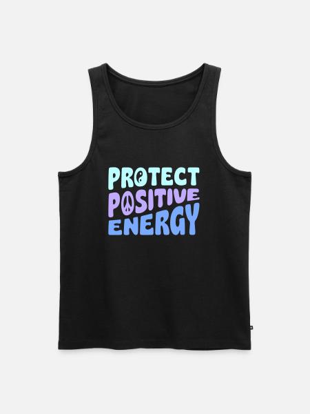 Protect Positive Energy - Männer Premium Bio Tank Top - Schwarz