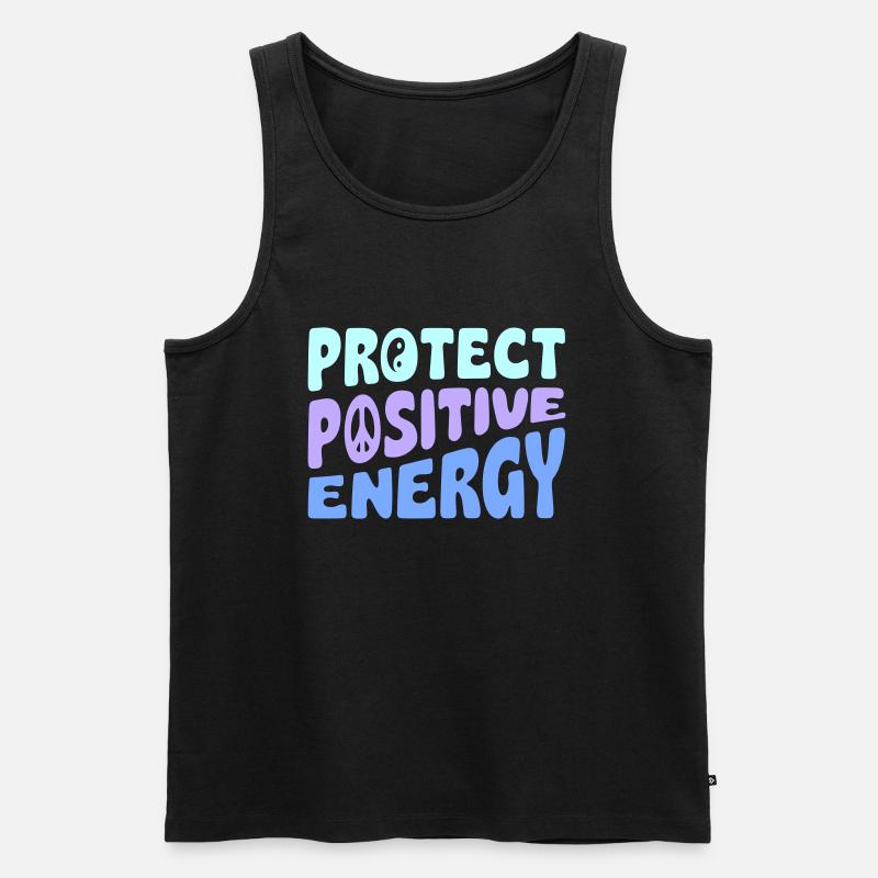 Protect Positive Energy - Männer Premium Bio Tank Top - Schwarz
